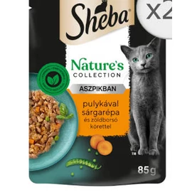 Sheba Nature's Collection Adult - Alutasakos aszpikban - (Pulyka,sárgarépa,zöldborsó) felnőtt macskák részére (85g)