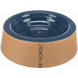 Trixie BE NORDIC Ceramic Bowl - kerámia tál (bézs,sötétkék) kutyák részére (0,2l /Ø16cm)