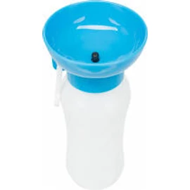 Trixie Bottle with Drinking Bowl - Műanyag úti itató, tállal (több féle színben) kutyák részére (0,55l)