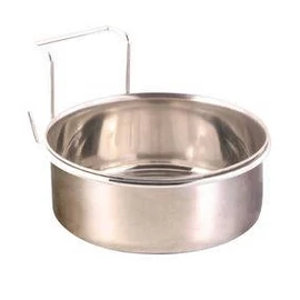 Trixie Bowl with Holder, Stainless Steel - madáretető (fém) kalitkákba (600ml/ø12cm)