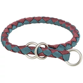 Trixie Cavo Stop-the-pull Collar - fonott nyakörv (sangria málna/petrolkék) kutyák részére (L-XL) 52-60/Ø18mm