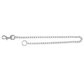 Trixie Chain - lánc póráz,bőr markolattal (80cm/3mm)