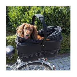 Trixie Dog Bicycle Basket Long for Wide Bike Racks - szállítókosár kerékpárra (fekete) 29x49x60cm