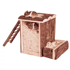 Trixie Play and Burrow Tower - odú (natur fából) egerek és törpe hörcsögök részére (20x20x16cm)