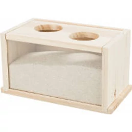 Trixie Sand Bath with platform -homok fürdető egérnek/hörcsögnek, (fa) 22x12x22 cm