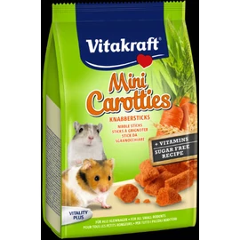 Vitakraft Mini Carotties (sárgarépa) - kiegészítő eleség kistestű rágcsálóknak (50g)