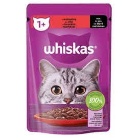 Whiskas Adult Beef 1+ - Nedves eledel (marha-, szószban) macskák részére (85g)