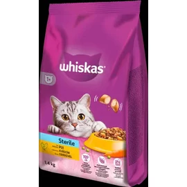 Whiskas Adult Sterile Chicken +1 - Szárazeledel (csirkehússal) felnőtt macskák részére (1,4kg)