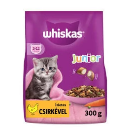 Whiskas Junior (2-12months) - Szárazeledel (csirke) kölyökmacskák részére (300g)