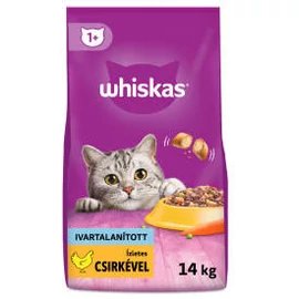 Whiskas Sterile Adult - szárazeledel (csirke) ivartalanított macskák részére (14kg)