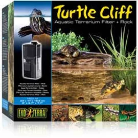 Exo-Terra Cliff Aquatic Terrarium Filter +Rock Medium - Szűrő és pihenőhely teknősterráriumba (M)