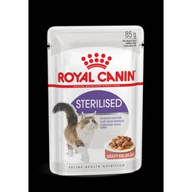 Royal Canin Feline Adult (Sterilized Gravy) - alutasakos (hús,pecsenyelé) eledel macskák részére (85g)