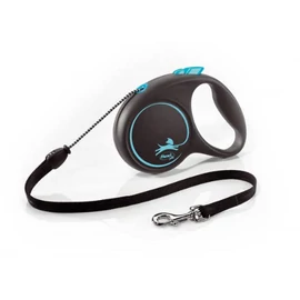 Flexi Black Design "M" (kék) - zsinóros automata póráz (5m)