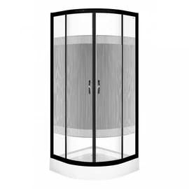 Xenia Duo Black 90 Íves zuhanykabin zuhanytálcával