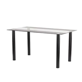 Riona 120 cm szögletes üveg étkezőasztal fekete