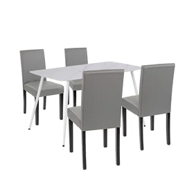 Megan 4+1 étkező garnitúra fehér-szürke