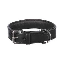 KT25.Trixie Active Collar - bőr nyakörv (fekete) kutyák részére (M) 38-47cm/40mm