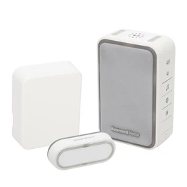 Honeywell Home DC315SCVL vezeték nélküli csengő, vezetékes - vezeték nélküli átlakítóval, 150m hatótáv, 6 dallam, időzíthető némítás, LED jelzőfény, állítható hangerő, elemes tápellátás