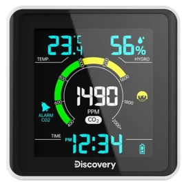 Discovery Levenhuk Discovery Report WA40 időjárás-állomás széndioxid érzékelővel