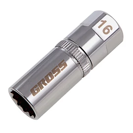 GROSS 16mm 1/2 gyújtógyertya dugókulcs CrV