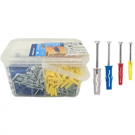 KOELNER 620 db UNOcsavar+dübel szett univerzális tipli+ csavar R-SLL11-UNOMIX