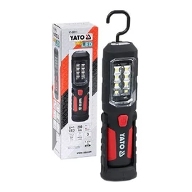 YATO LED mágneses szerelő/ zseblámpa akasztóval 8+1 LED, 280LUM 3x1,5V
