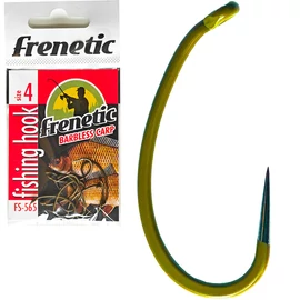 Frenetic horog FS565 füles pontyos szakállmentes BARBLESS színterezett 6 Méret: 6 Szin: Oliva zöld Csomagolás: 10db/csomag