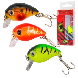 Frenetic Wobbler Cricker Hossz: 3,2 cm Tömeg: 2,4 g Merülési mélység: 0,1-1,5 m Szin: NARANCS