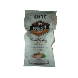 Brit Fresh Overweight & Senior Dogs Fit & Slim - Pulyka és borsó 12 kg