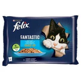 Felix Fantastic Halas Válogatás lazaccal, lepényhallal 4 x 85 g