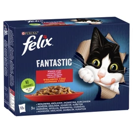 Felix Fantastic Házias Válogatás csirkével, marhával, nyúllal, báránnyal 12 x 85 g