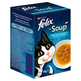 Felix Soup Halas Válogatás tőkehallal, lepényhallal, tonhallal 6 x 48 g