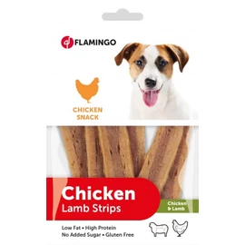 Flamingo Chicken Snack - csirkés és bárányos csíkok 85 g
