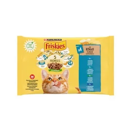 Friskies nedves macskaeledel szószban - lazaccal, tonhallal, szardíniával, tőkehallal 12 x 85 g