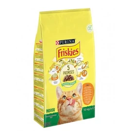 Friskies száraz macskaeledel - Indoor csirkével és hozzáadott kerti zöldségekkel 10 kg