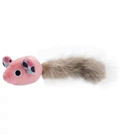 GimCat plüss játék macskamentával - egér tollakkal 1 db