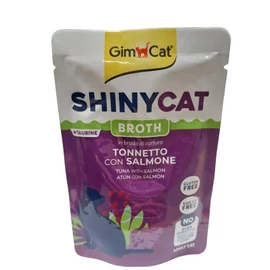 GimCat ShinyCat Broth Tonnetto con Salmone - leves tonhallal és lazaccal 70 g