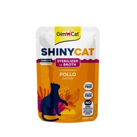 GimCat ShinyCat Sterilized Broth Pollo - leves csirkével 70 g