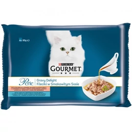 Gourmet Perle Gravy Delight lazac és tonhal 4 x 85 g