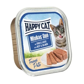 Happy Cat Minkas Duo - marha és lazac pástétom 16 x 100 g