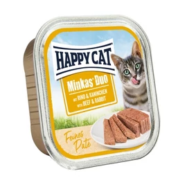 Happy Cat Minkas Duo - marha és nyúl pástétom 16 x 100 g