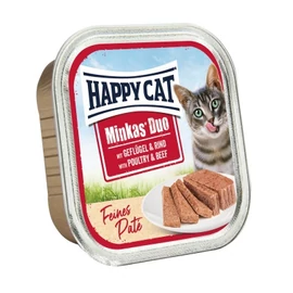 Happy Cat Minkas Duo - szárnyas és marha pástétom 16 x 100 g
