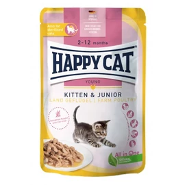 Happy Cat pouch szósz kitten-junior baromfi macskák részére 20 x 85 g