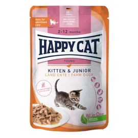 Happy Cat pouch szósz kitten-junior kacsa macskák részére 20 x 85 g
