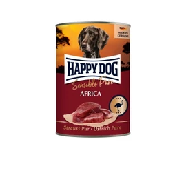 Happy Dog pur konzerv strucc ízesítésű nedves állateledel felnőtt kutyák számára 6x400 g 400 g
