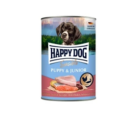 Happy Dog Supreme Sensible Puppy&Junior konzerv, csirke, lazac és burgonya ízesítésű nedves állateledel kölyök és fiatal kutyák számára 6x400 g 400 g
