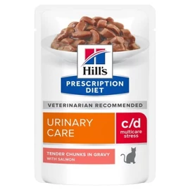 Hill's Prescription Diet™ c/d™ Urinary Stress nedves macskatáp, lazac 12 x 85 g
