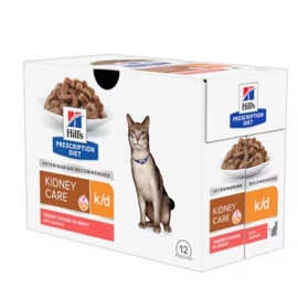 Hill's Prescription Diet k/d Kidney Care macskatáp, lazac - alutasakos 12 x 85 g