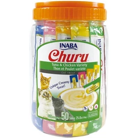 Inaba Cat Churu Püré - tonhal és csirke mix 50 db 50 x 14 g