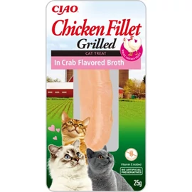Inaba Cat Grilled Chicken Fillet - rák ízesítésű húslevesbe mártva 25 g